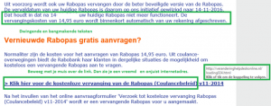 Voorbeeld dreiging in phishing e-mail